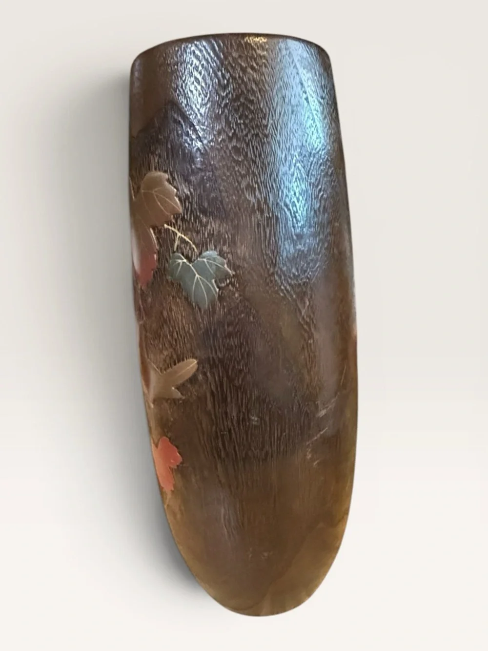 Vintage Japanese Ikebana flower Vase Crafted From Hand-Hewn Kiri Wood